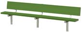 Porter Aluminum Stationary Bench with Back Porter Aluminum Stationary Bench with Back