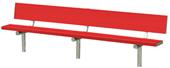 Gill Aluminum Stationary Bench with Back