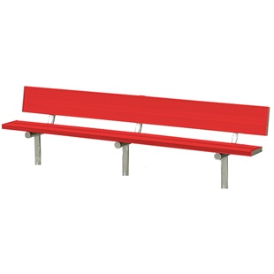 Gill Aluminum Stationary Bench with Back