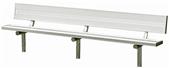 Gill Aluminum Stationary Bench with Back