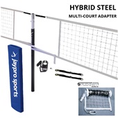 Hybrid Steel Volleyball Net Center Upright System (3.5" Floor Sleeve) NFHS, NCAA, USVBA Compliant