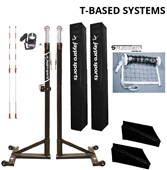 T-Base Competition Volleyball Net System (FeatherLite (Pin-Stop Height Adjust) Upright) - NFHS