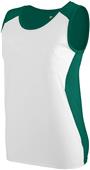 Augusta Sportswear Ladies Alize Jersey 329 DARK GREEN/WHITE Primary
