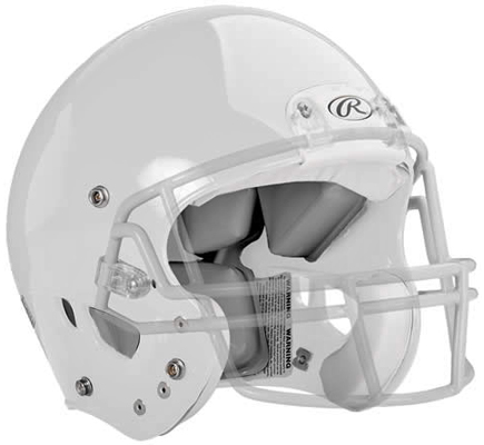 Rawlings Impulse Youth LARGE FOOTBALL HELMET Facemask WHITE outlet 2015 season. Good ov