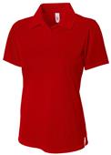 A4 Women's Textured Polo Shirts w/Johnny Collar CO A4 Women's Textured Polo Shirts w/Johnny Collar CO
