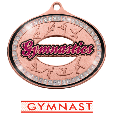 BRONZE MEDAL/CLASSIC RED GYM. NECK RIBBON