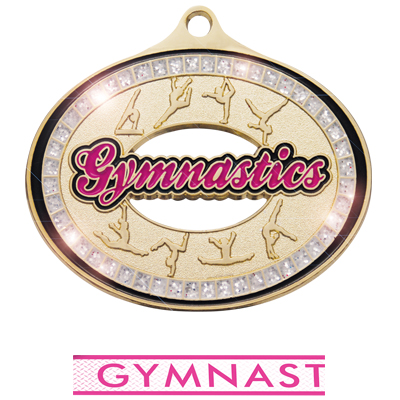 GOLD MEDAL/CLASSIC PINK GYM. NECK RIBBON