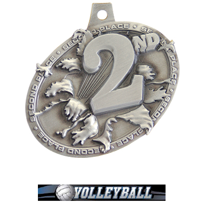 SILVER MEDAL/ULTIMATE VOLLEYBALL NECK RIBBON