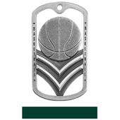 Hasty Awards Dogtag Basketball Medal M-785B Hasty Awards Dogtag Basketball Medal M-785B