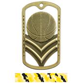 Hasty Awards Dogtag Basketball Medal M-785B Hasty Awards Dogtag Basketball Medal M-785B