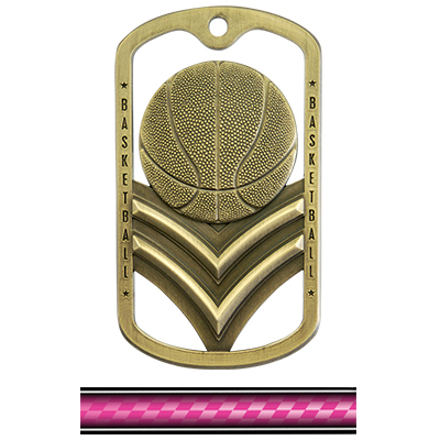 GOLD MEDAL/VICTORY PINK NECK RIBBON