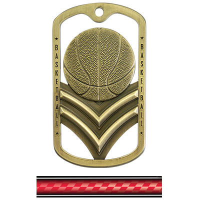 GOLD MEDAL/VICTORY RED NECK RIBBON