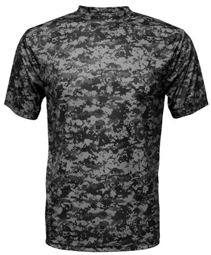 Baw Mens Xtreme-Tek Digital Camo T-Shirt CM16 BLACK 