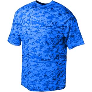 BAW Men's Xtreme-Tek Digital Camo T-Shirt cm Blue M