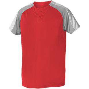 Alleson Athletic 522MMY - Youth Baseball Two Button Henley Jersey