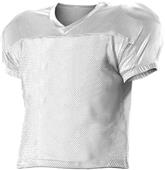 Alleson Adult Youth Dazzle Mesh Practice Football Jerseys WHITE Primary