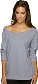 Next Level Women's Terry Raw Edge Raglan Shirt Next Level Women's Terry Raw Edge Raglan Shirt