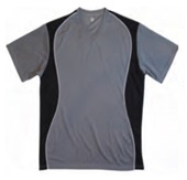 Adult Youth V-Neck Short Sleeve Jersey Shirt GRANITE Primary