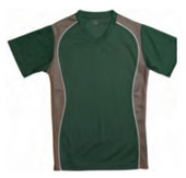 Adult Youth V-Neck Short Sleeve Jersey Shirt DARK GREEN Primary