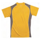 Adult Youth V-Neck Short Sleeve Jersey Shirt GOLD Primary