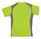 Adult Youth  V-Neck Short Sleeve Jersey Shirt LIME Primary