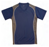 Adult Youth  V-Neck Short Sleeve Jersey Shirt NAVY Primary
