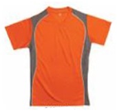 Adult Youth  V-Neck Short Sleeve Jersey Shirt ORANGE Primary