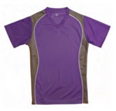Adult Youth V-Neck Short Sleeve Jersey Shirt PURPLE Primary