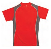 Adult Youth V-Neck Short Sleeve Jersey Shirt RED Primary