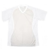 Adult Youth  V-Neck Short Sleeve Jersey Shirt WHITE Primary