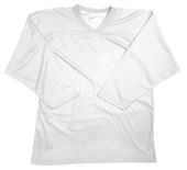 Martin Polyester V-Neck Hockey Practice Jerseys Adult & Youth WHITE Primary