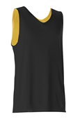 Alleson 506CR Reversible Basketball Tank Jerseys Outside: BLACK, Inside: GOLD Primary