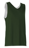 Alleson 506CR Reversible Basketball Tank Jerseys Outside: FOREST, Inside: WHITE Primary