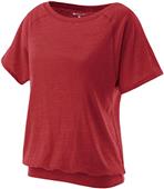 Womens/ Girls Heather T Shirt VINTAGE SCARLET Primary