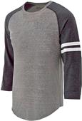 Adult Heather 3/4 Sleeves, 3-Color T Shirts VINTAGE GREY/VINTAGE BLACK/WHITE Primary