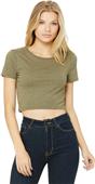Bella+Canvas Womens Poly-Cotton Crop Tee 6681 HEATHER OLIVE Primary
