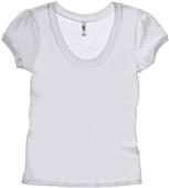 Womens (Aqua,Chocolate,Soft Pinkt) Ultra Soft Scoop Neck T-Shirt Top
