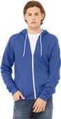 Bella+Canvas Poly-Cotton Fleece Full-Zip Hoodie HEATHER TRUE ROYAL Primary