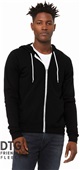 Bella+Canvas Poly-Cotton Fleece Full-Zip Hoodie DTG BLACK Primary