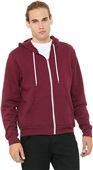 Bella+Canvas Poly-Cotton Fleece Full-Zip Hoodie MAROON Primary
