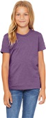 Bella+Canvas Youth Jersey Short Sleeve Tee 3001Y HEATHER TEAM PURPLE Primary