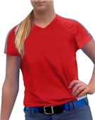 Womens Girls Fast Pitch Squeeze Bunt V-Neck Jersey