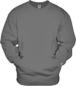 Badger Pocket Crewneck Sweatshirt Charcoal M