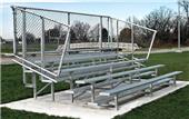 NRS 5 Row Non-Elevated Galvanized Bleachers NG-05