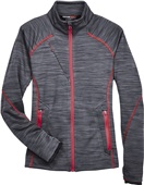 North End Ladies Flux Mélange Bonded Fleece Jacket