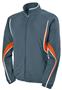 Womens 2-Color, Full Zip, Angled Pockets, Sports Warm-Up Jacket SLATE/ORANGE/WHITE Primary