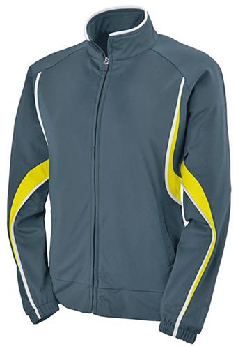 Womens 2-Color, Full Zip, Angled Pockets, Sports Warm-Up Jacket . Decorated in seven days or less.