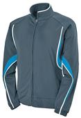 Womens 2-Color, Full Zip, Angled Pockets, Sports Jacket SLATE/POWER BLUE/WHITE Primary