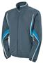 Womens 2-Color, Full Zip, Angled Pockets, Sports Warm-Up Jacket  SLATE/POWER BLUE/WHITE Primary