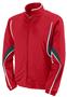 Womens 2-Color, Full Zip, Angled Pockets, Sports Warm-Up Jacket RED/SLATE/WHITE Primary